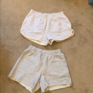 Aerie Gray Athletic Shorts with Elastic Waistband